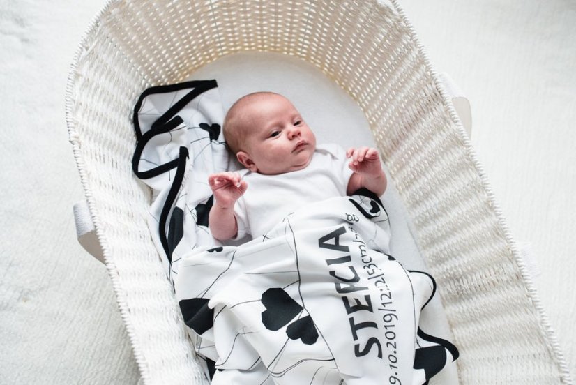 Ahojbaby Mojžišov košík pre bábätko Paper Dream white bez matraca