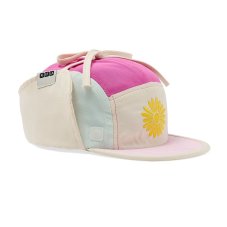 KiETLA FUN FLEUR šiltovka s UV ochranou a ochranou krku - Flower Fuchsia (42 - 45 cm)