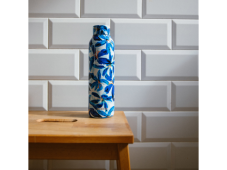 Quokka Termo láhev z nerezové oceli Solid Blue Hibiscus 630 ml