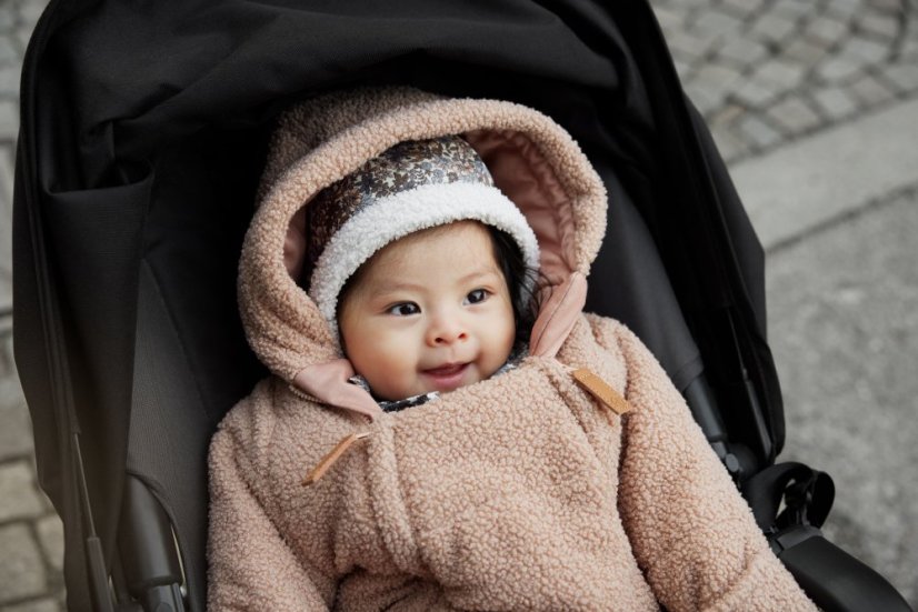 Elodie Details Detský zimný overal / fusak - Pink Bouclé - Vek: 0 - 6 mesiacov