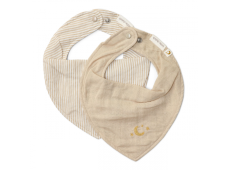 Little Dutch Podbradník bandana 2 ks Pure Soft Beige