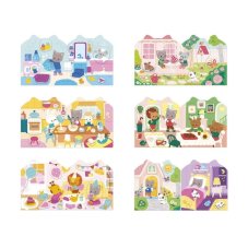 Janod Stickers Zošit s predlohami a samolepkami Dom