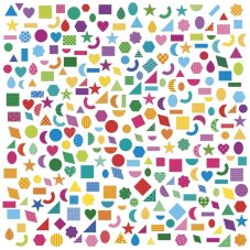 Janod Stickers Samolepky Geometrické tvary 300 ks balenie S