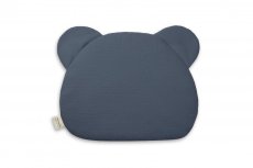 Mušelínový plochý vankúš Teddy Bear Sleepee Petrol modrá