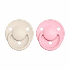 BIBS De Lux cumlíky zo silikónu 2ks - one size (Ivory / Baby Pink)