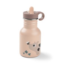 Detská nerezová fľaša Tiny Farm 350 ml - ružová