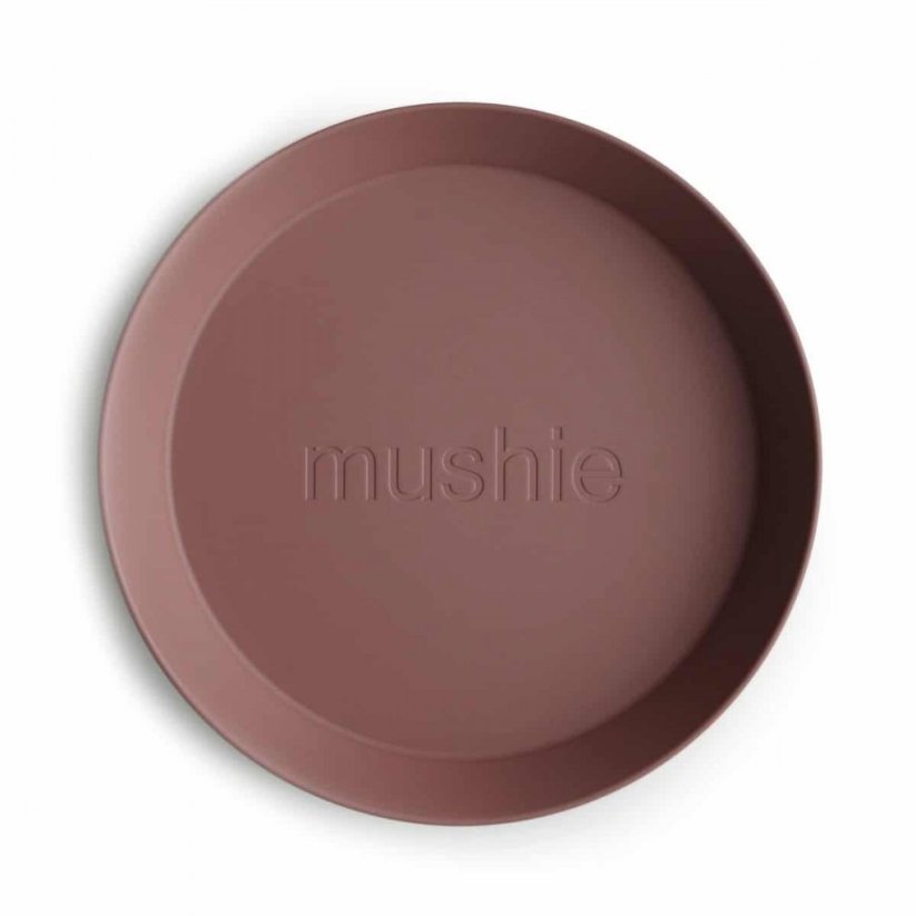 Mushie okrúhly tanier 2 ks (Smoke)