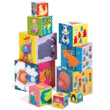 Djeco Kocky pyramída Zvieratká