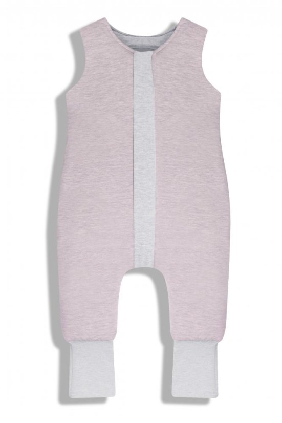 Celoroční spací pytel s nohavicemi Sleepee Melange Grey/Pink XS