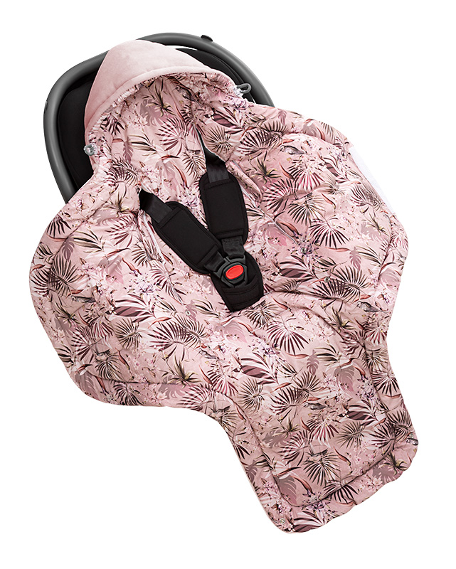 Fusak/zavinovačka/deka do autosedačky Sleepee Magic Jungle Powder Pink
