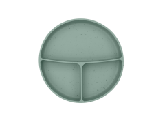 KikkaBoo Tanier delený s prísavkou Platinum Silicone Sage