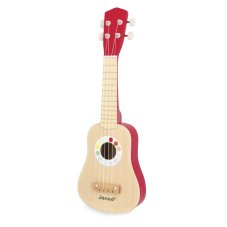 Janod Dřevěné ukulele Confetti s reálným zvukem 4 struny