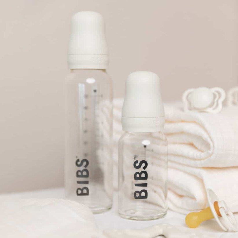 BIBS Baby Bottle sklenená fľaša 110ml (Woodchuck)