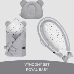 Výhodný set pro miminko - Royal Baby šedá