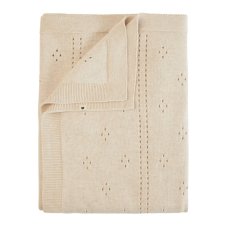 BIBS pletená dierkovaná deka z BIO bavlny (Ivory)