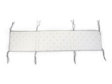 Childhome Mantinel do postieľky 35x170cm Jersey Gold Dots