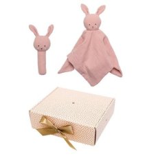 JABADABADO Darčeková sada s hrkálkou Bunny Pink