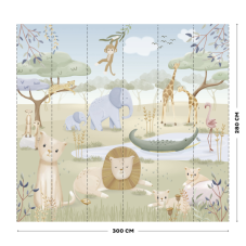Little Dutch Tapeta na stenu Safari Friends