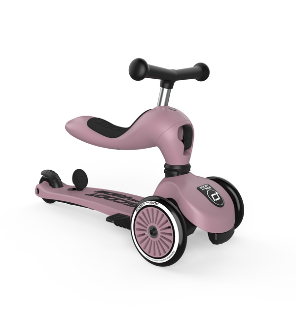 Scoot & Ride Odrážedlo koloběžka 2v1 Highwaykick 1 Push and Go Wildberry