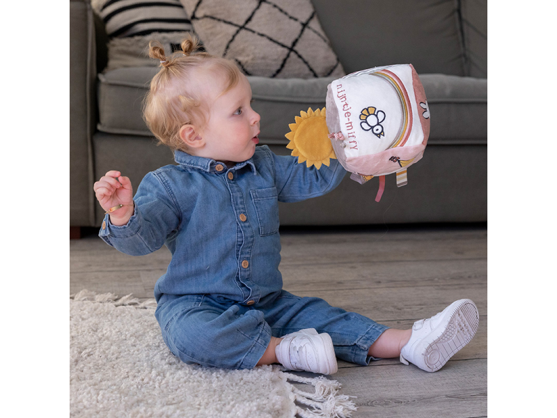 Little Dutch Kostka textilní králíček Miffy Fluffy Pink