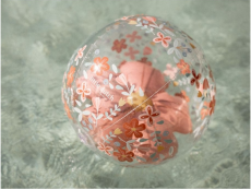 Little Dutch Nafukovací míč 3D Růžové květiny