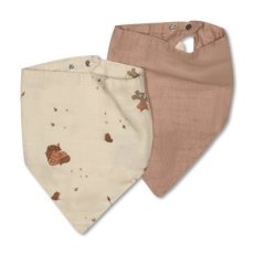 NUUROO Villads Mušelínový podbradník 2 ks Unicorn/Rose Dust