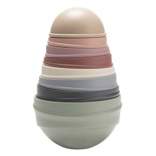 BIBS stohovacia balančná veža (Pastel Rainbow)