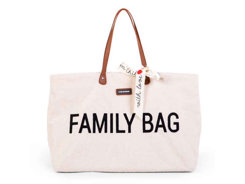 Childhome Cestovná taška Family Bag Teddy Off White