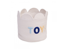 Childhome Koš na hračky Květina Off White 30x30x30 cm