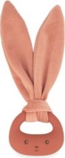 Kaloo Silikónové hryzátko s uväzovacími ušami terracotta Lapinoo