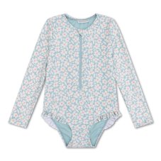 Swim Essentials Plavky s dlhým rukávom s UPF 50+ Florish green