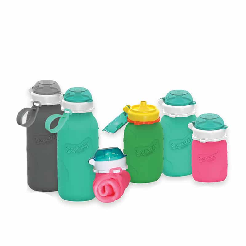 Squeasy Gear silikónová fľaša 480ml (sivá)