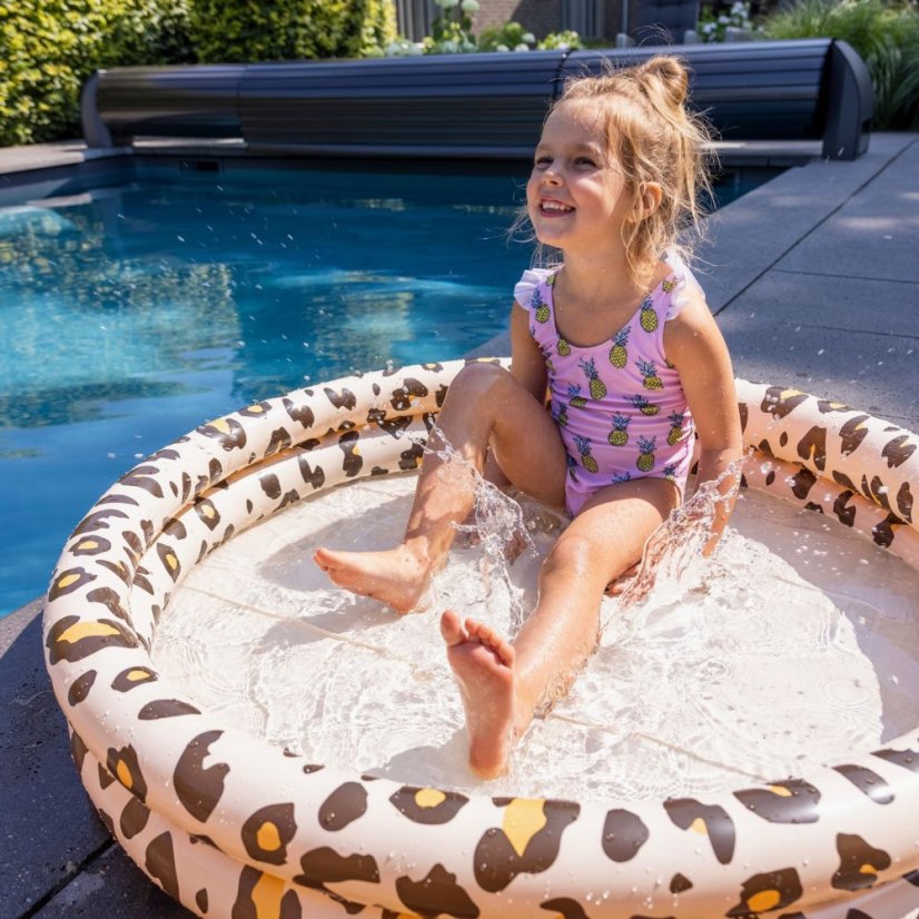 Swim Essentials Nafukovací bazén pre deti Leopard béžový 100 cm