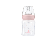 KikkaBoo Dojčenská fľaša 120ml 0m+ Hippo Dreams Pink