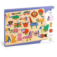 Djeco Drevené vkladacie puzzle Puzzlo Geo