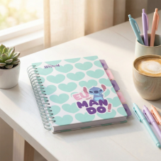 Spirálový zápisník Coolpack B5 se záložkami Stitch Pastel