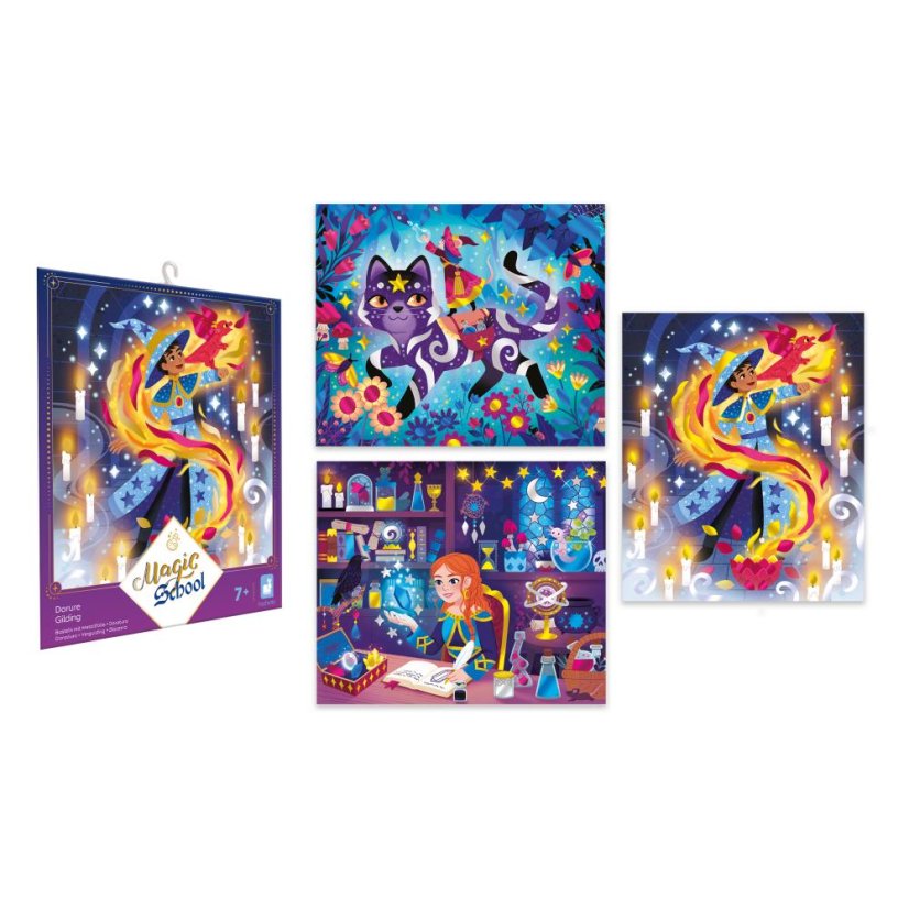 Janod Atelier Mini kreativni set Glitter Pictures Magic School od 7 let