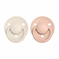 BIBS De Lux cumlíky zo silikónu 2ks - one size (Ivory / Blush)