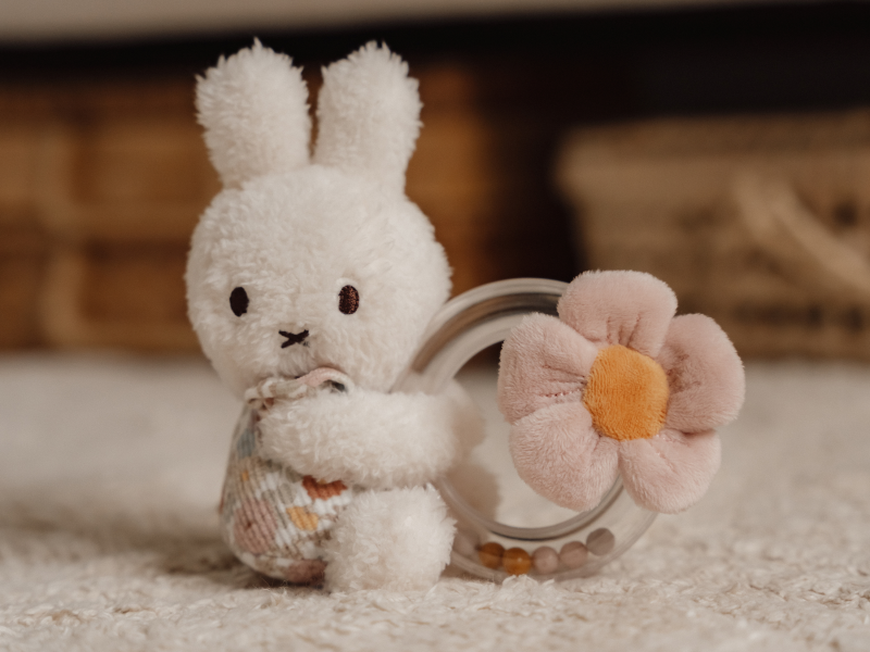 Little Dutch Hrkálka s korálkami králiček Miffy Vintage Kvety