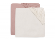 Jollein Napínacia plachta 120x60 cm 2 ks Wild Rose/Ivory