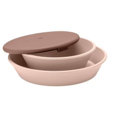 BIBS tanier a miska s vrchnákom (Blush)