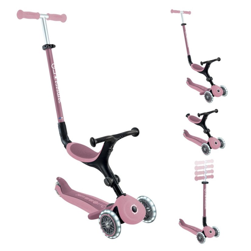 Globber Detská kolobežka Go up active lights ecologic Berry
