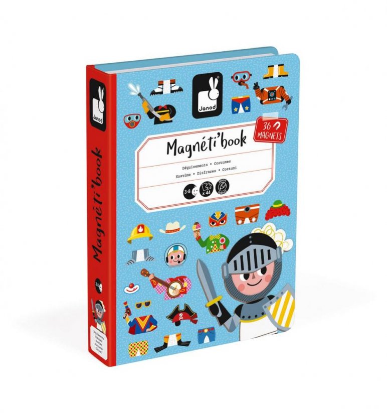Janod Magnetická kniha Magnetibook Oblékání chlapci