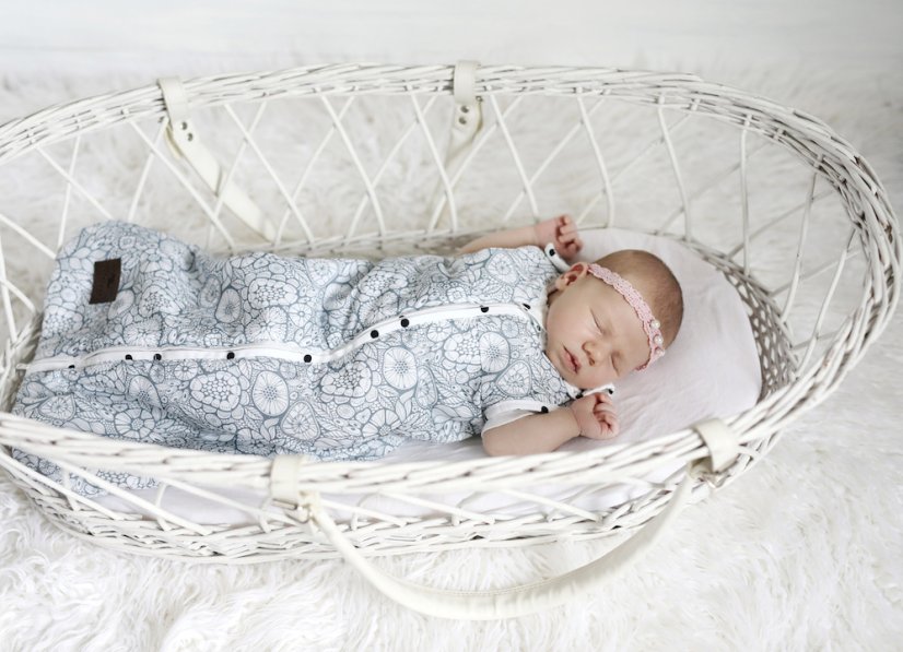 Spací vak Sleepee Newborn Bohemian Green