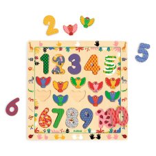 Djeco Edukačné puzzle s číslami a zvieratkami