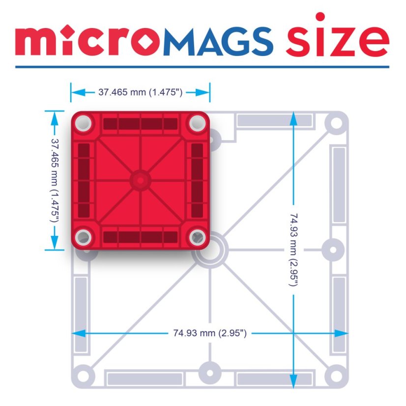 Magna-Tiles Magnetická stavebnica microMAGS Travel Set 26 dielov
