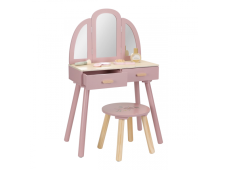 Little Dutch Toaletní stolek s židličkou dřevěný Pink