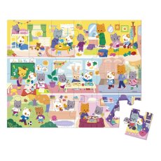 Janod Puzzle v kufríku Môj deň 24 ks