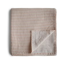 Mushie mušelínová zavinovačka z organické bavlny (Natural Stripes)