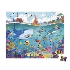 Janod Puzzle v kufríku Svet pod vodou 100 ks